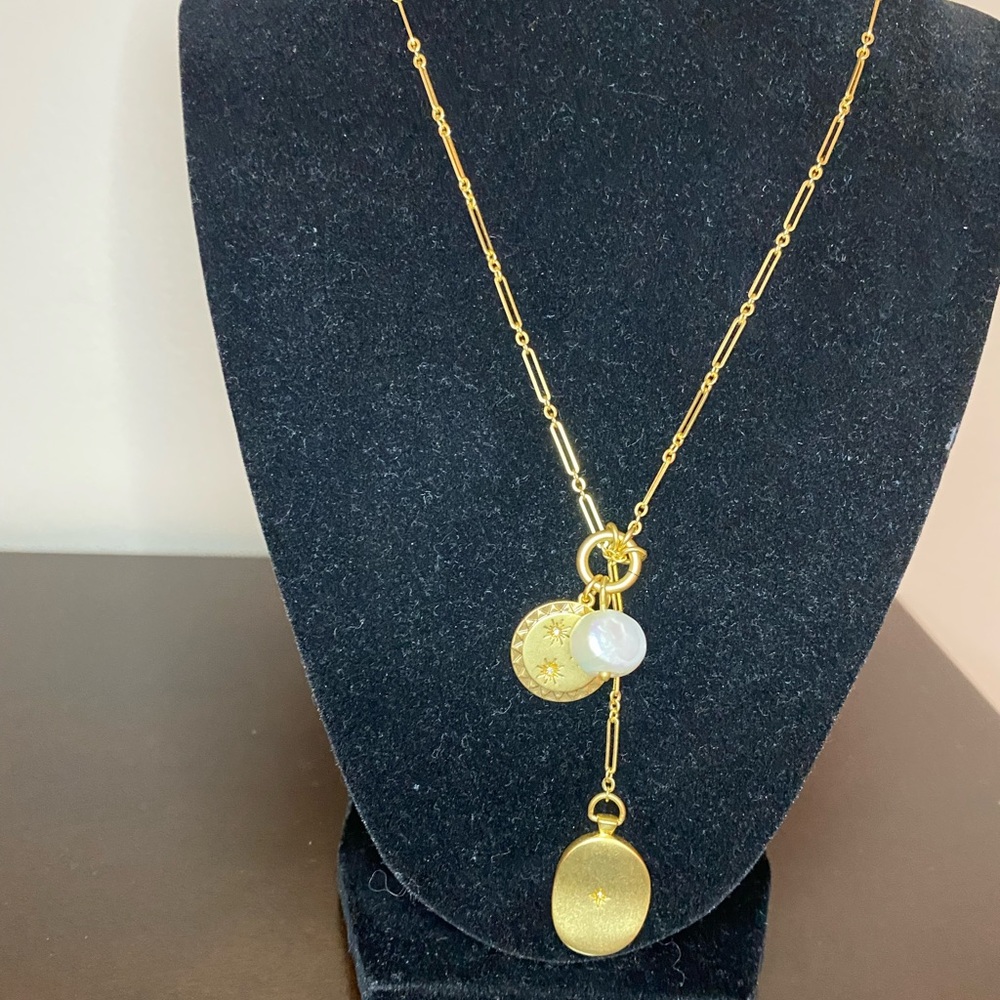 NWOT Gorgeous Madewell gold charm necklace